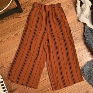 Orange flare pants